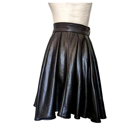 ELEVEN PARIS Faux Leather Circle Skirt Size 36 (S) - Picture 4 of 9